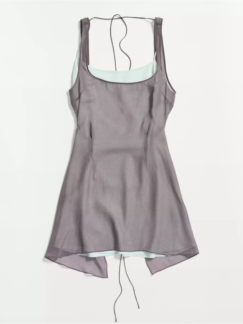 Eckhaus Latta X Mango Overlay Dress With Bows - Nwt - Size Medium — image 2 of 4